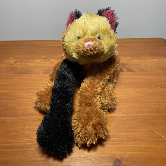 Old Navy Brown and Black Patchwork Cat Plush - Picture 1 of 7